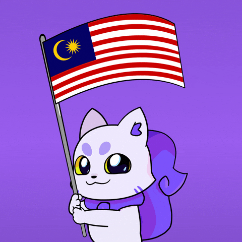 Kuala Lumpur Flag GIF by Lucky Kat Studios