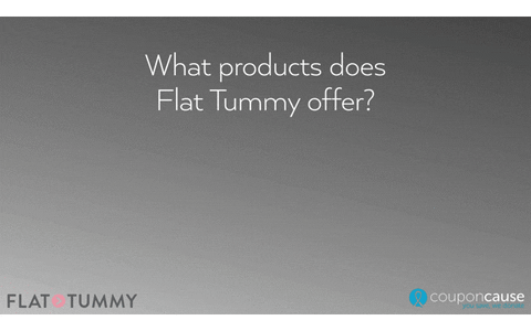 faq flat tummy GIF by Coupon Cause