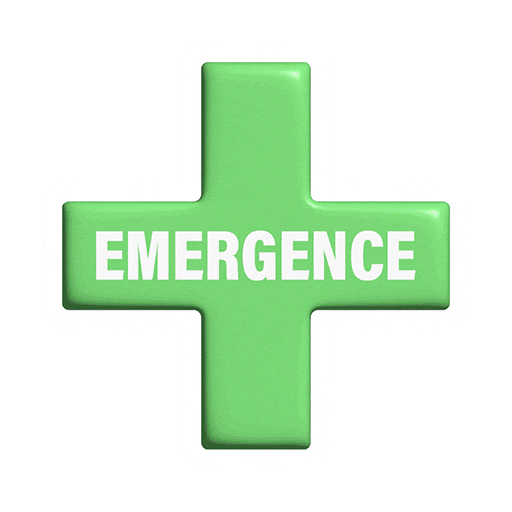 Cross Emergency Sticker by LS528