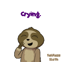 Sloth Crying Lol Sticker by VeeFriends