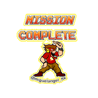 MiguelAngel_sk allover mission complete miguelangelsk Sticker