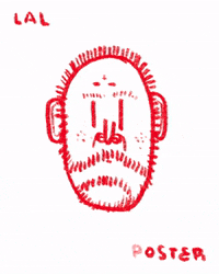 lalposter cartoon creepy smiling character GIF