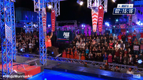 NinjaWarriorAU giphyupload ninja channel9 ninja warrior GIF