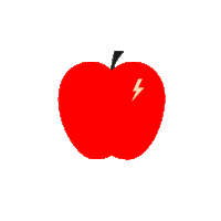 Apple Eating Sticker by elbe-obst