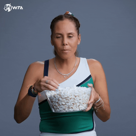 Tennis Popcorn GIF by WTA