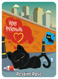Black Cat Sleeping GIF by VeeFriends