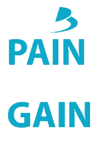 no pain no gain Sticker by Academia Batalha