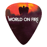 World On Fire Guitar Pick Sticker by Daughtry