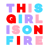 On Fire Girl Sticker by Glamour