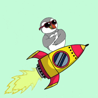 To The Moon Dancing GIF by Puffins