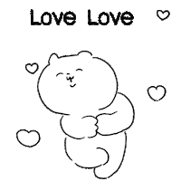 Cat Love Sticker by Minto Inc.
