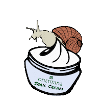 Orientana beauty swipe up glow snail Sticker
