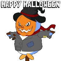 Scared Trick Or Treat Sticker by Pudgy Penguins