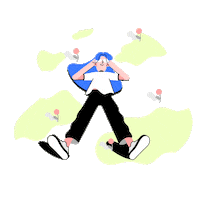 meneedesign happy joy relax spring Sticker