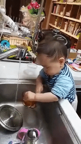 baby dishwasher GIF