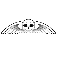 veinityfair skull winged skull flying skull veinity fair Sticker