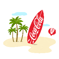 Summer Vacation Sticker by Coca-Cola Korea