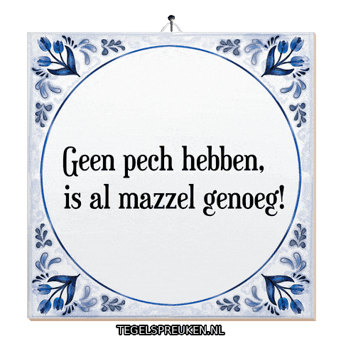Geluk Troost Sticker by Tegelspreuken.nl