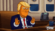 season 1 wall GIF by Our Cartoon President