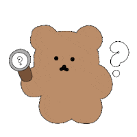 Confused Bear Sticker