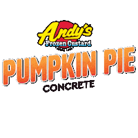 Pumpkin Pie Fall Sticker by Andy's Frozen Custard