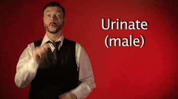 urinate sign language GIF by Sign with Robert