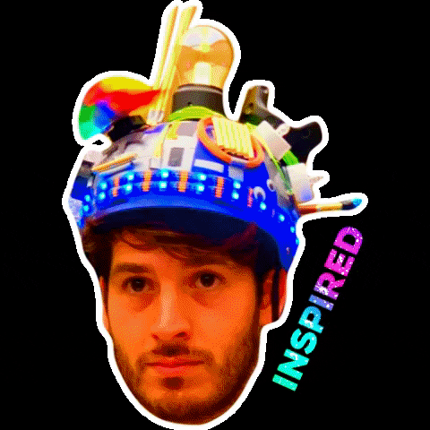 wespark giphygifmaker wespark rainbow hat inspiring helmet GIF