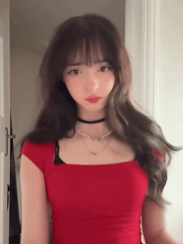 Beautiful Girl Flirting GIF