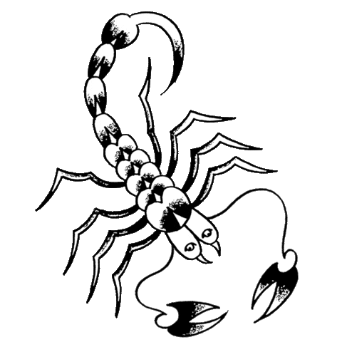 tttism tattoo scorpion tttism human hell Sticker