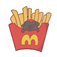 Puuuuug_lab dog puppy pug mcdonalds Sticker