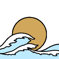 Hoanui_shop sun ocean sea waves Sticker