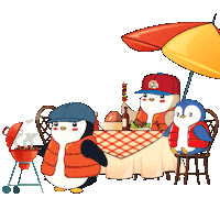 Grilling Euro Trip Sticker by Pudgy Penguins
