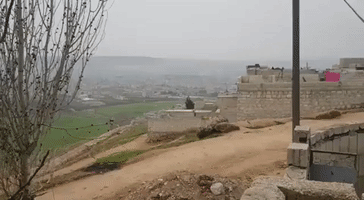 Smoke Rises After Deadly Strikes at Southern Edge of Afrin City