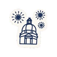 concordianebraska dance university fireworks bulldog Sticker