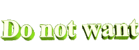 do not want Sticker by AnimatedText