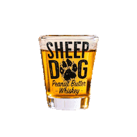 sheepdogau drink whiskey sheep dog mutts nuts Sticker