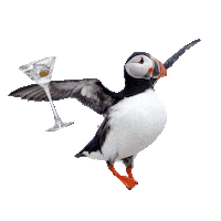 flying happy hour Sticker by Reyka Vodka