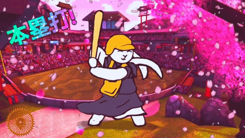 bunnybuddy giphygifmaker giphyattribution baseball buddha GIF