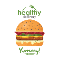 healthydeliverygr yummy burger crete heraklion Sticker