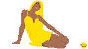 ButtahBlends girl yellow wink hearts Sticker