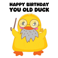 Getting Old Happy Birthday GIF by Duckeys.com