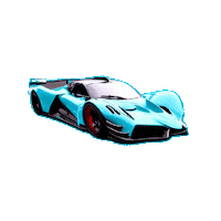 Accelerating Blue Car Sticker by A Reason To Feel