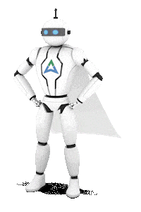 sageitinc robot superhero cape bot Sticker
