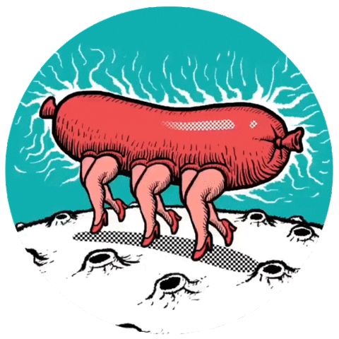 Hotdog Sausage Sticker by Tourne