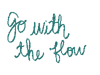 Go With The Flow Words Sticker