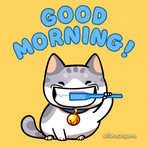 Brushing Good Morning GIF by Mino Games
