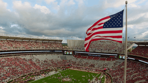 American Flag Roll Tide GIF by The University of Alabama