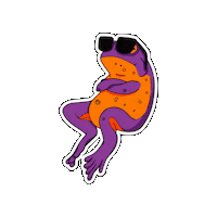 Frog Fashionista Sticker