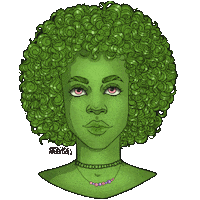 Girl Flower Sticker