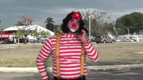 phone call clown GIF